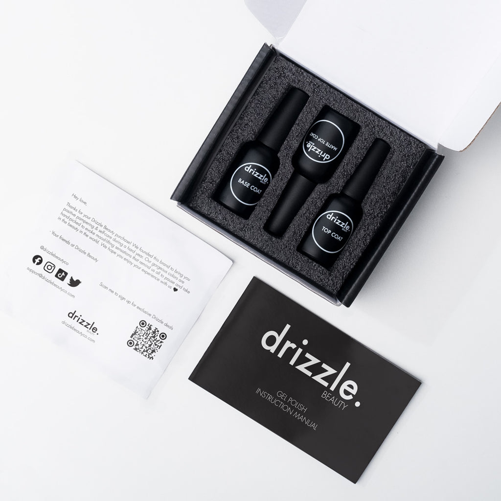 Nail Gel Base & Top Coat Set by Drizzle®